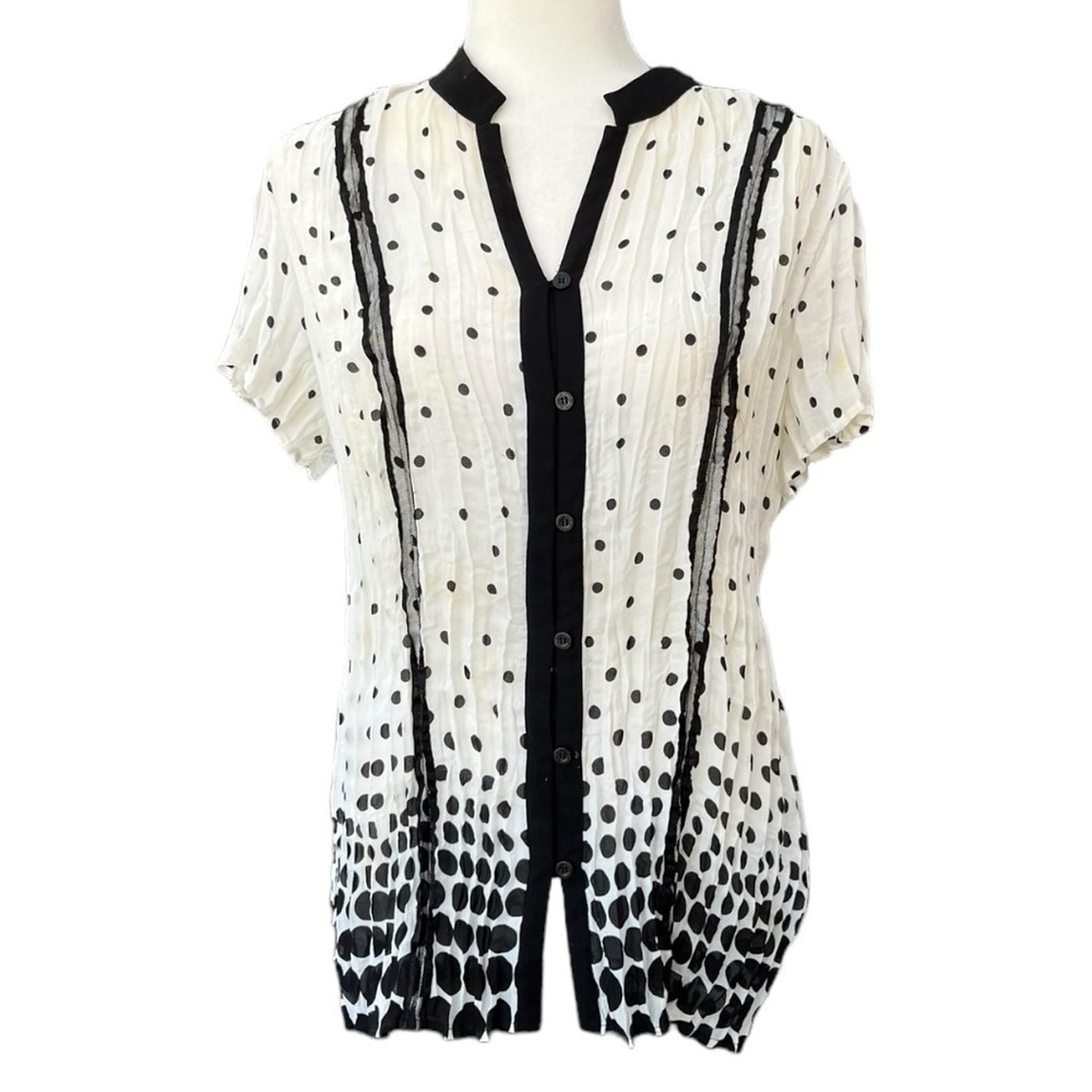 Vintage ny collection polkadot Blouse Size XL
